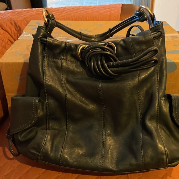 Navy blue Michael Kors, leather purse - Picture 2 of 2